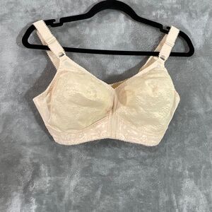 Playtex Bra 38C women's Wide Straps No lining Padding or wire contains 84% Latex